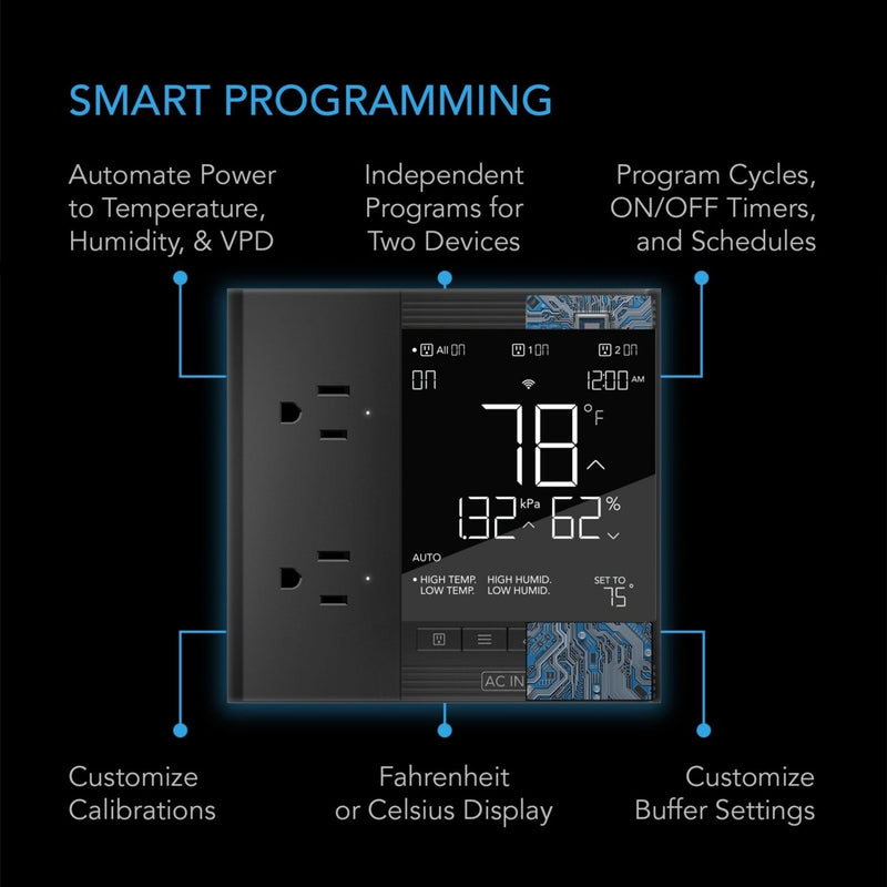 AC Infinity BLUETOOTH/WIFI Smart Outlet Controller 75 PRO - Indoor Farmer