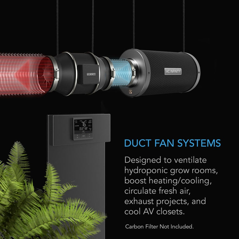 AC Infinity CLOUDLINE PRO T10 Inline Fan with Temp, Humidity, VPD Controller (1201 CFM - 10 INCH) - Indoor Farmer