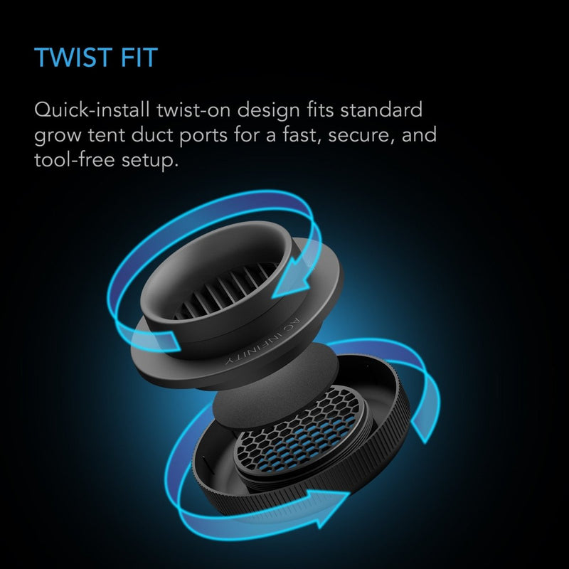 AC Infinity Grow Tent Duct Vent Attachment 6 - Inch 2 Pack - Indoor Farmer