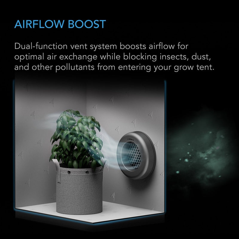 AC Infinity Grow Tent Duct Vent Attachment 6 - Inch 2 Pack - Indoor Farmer