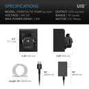 AC Infinity Peristaltic Pump Two - Outlet Dosing Kit for Hydroponics 210 ml/min - Indoor Farmer