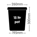 Autopot 15 Litre Plastic Pot Black - Indoor Farmer