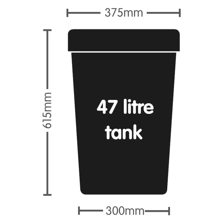 Autopot Reservoir 47Litre Tank with 9MM Grommet - Indoor Farmer