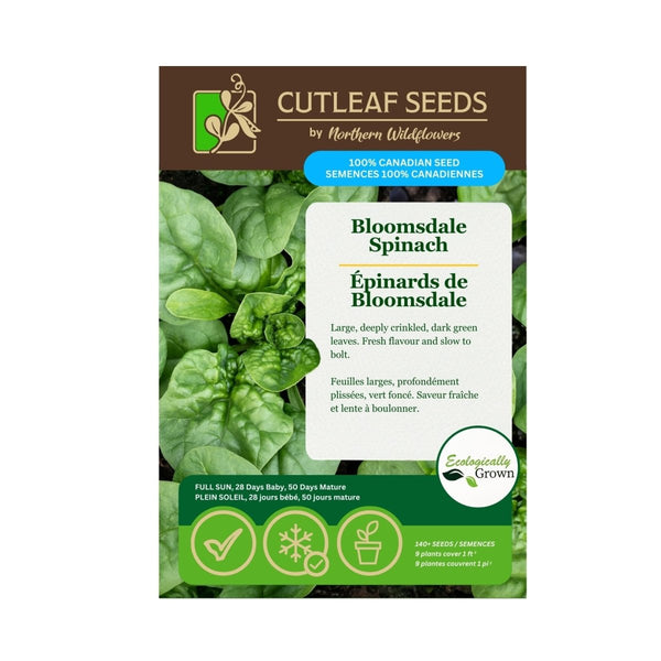 Bloomsdale Spinach Seeds Approx. 140 seeds - Indoor Farmer