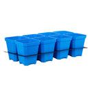 Bootstrap Farmer 5.0" Heavy Duty Seed Starting Pots with Tray Insert Blue - Indoor Farmer