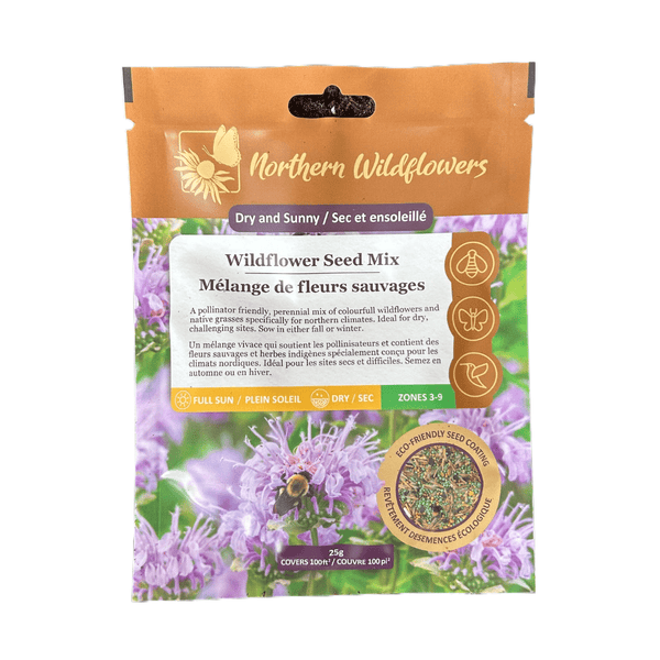 Dry and Sunny Wildflower Seed Mix 100 Square Feet (25g) - Indoor Farmer