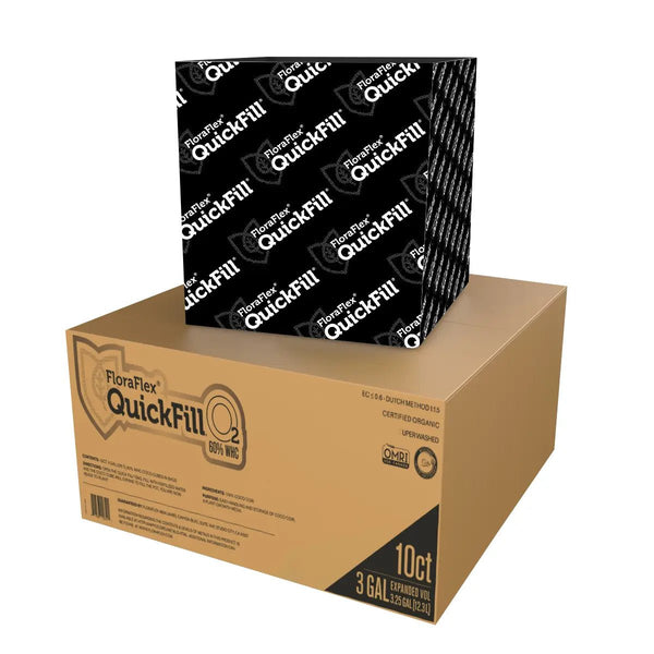 FloraFlex QUICKFILL O2 (60% WHC) Expandable Coco Coir 3 GAL Case of 10 - Indoor Farmer