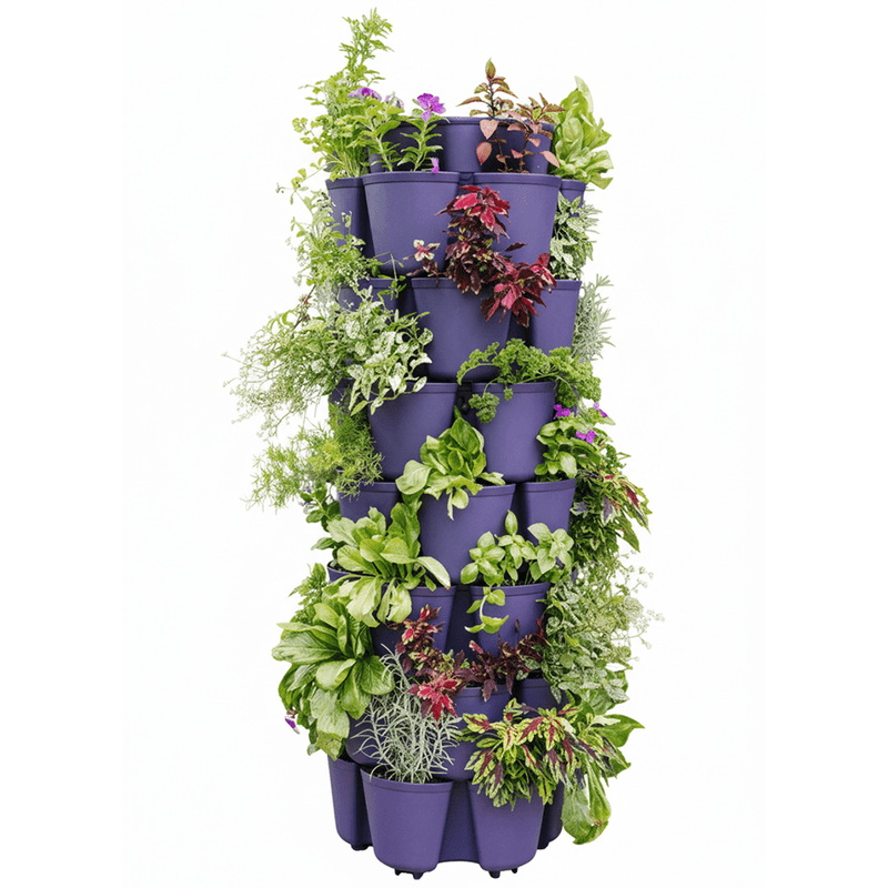 GreenStalk 7 Tier Leaf Vertical Planter Blackberry - Indoor Farmer