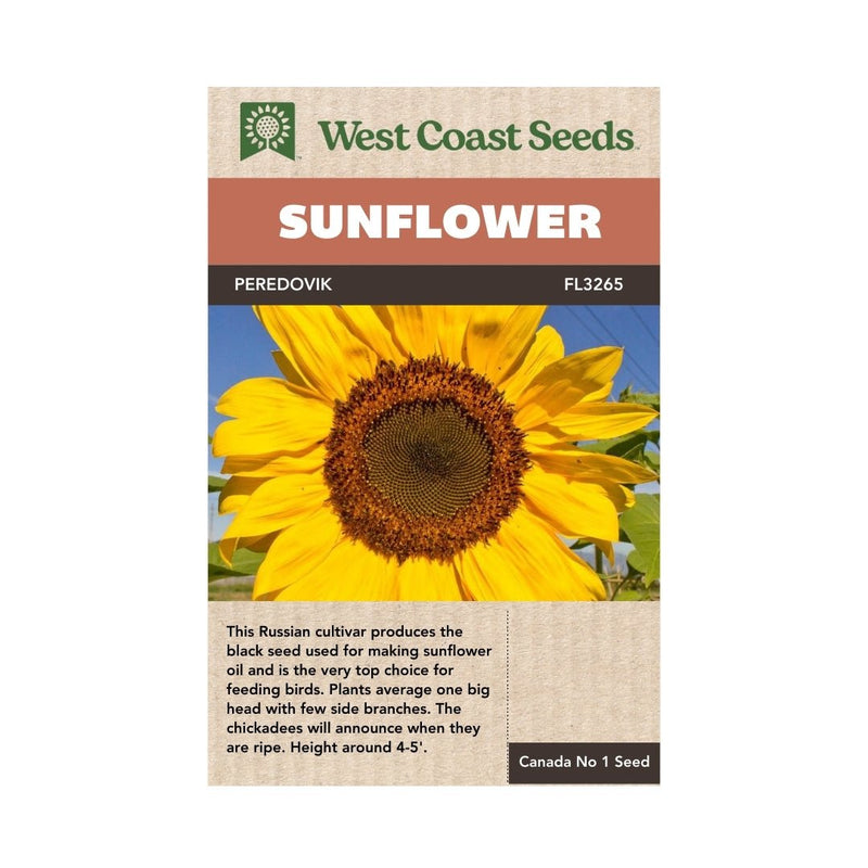 Peredovik Organic Sunflower Seeds 5g (Approx. 90 seeds) - Indoor Farmer