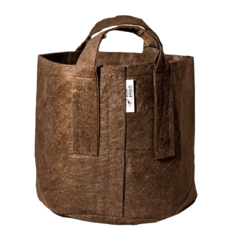 Root Pouch Boxer Brown Fabric Grow Bag with Handles - 1 Gallon - Indoor Farmer