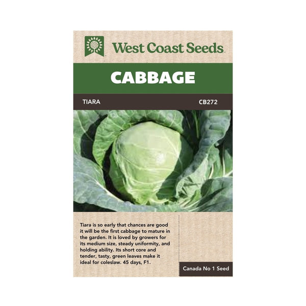 Tiara Coated Cabbage Seeds 0.35g (approx. 50 seeds) - Indoor Farmer