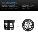 AC Infinity Slotted Mesh Net Cups - 3 Inch 25 Pack - Indoor Farmer