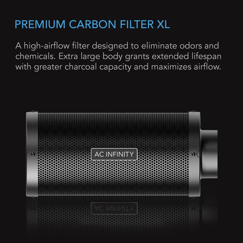 AC Infinity Australian Charcoal Carbon Filter XL - 4 INCH (300 CFM) - Indoor Farmer