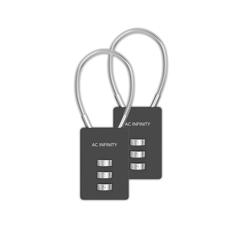 AC Infinity Flexible Loop Combination Lock (2 Pack) - Indoor Farmer