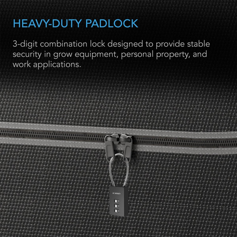 AC Infinity Flexible Loop Combination Lock (2 Pack) - Indoor Farmer