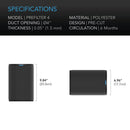 AC Infinity Pre - Filter Cloth for Carbon Filter (2 Pack) 4 - INCH - Indoor Farmer