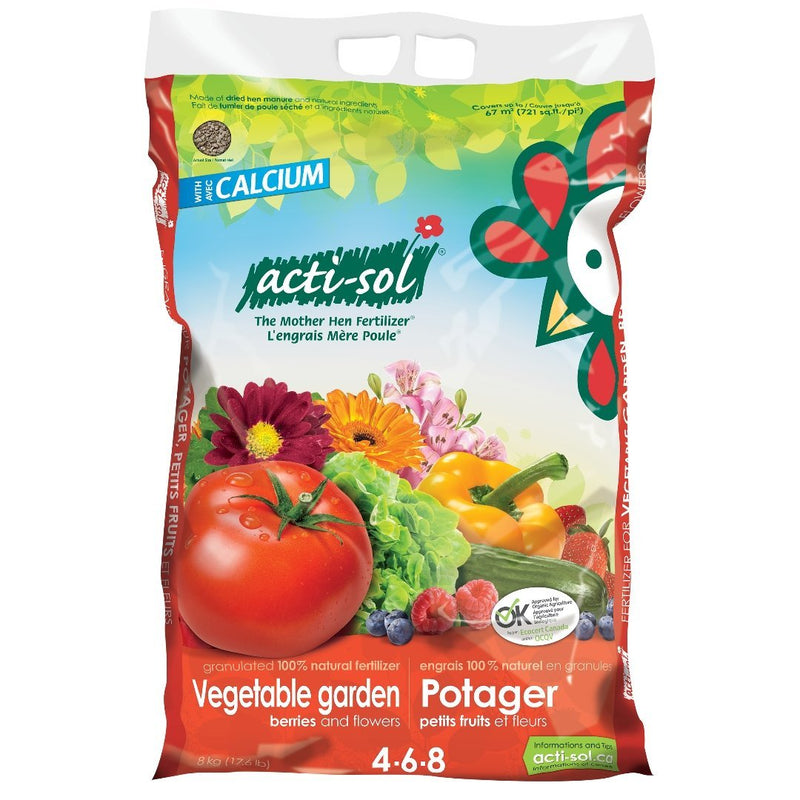Acti-Sol Tomatoes and Vegetables Organic Fertilizer (4-6-8) 8 KG - Indoor Farmer