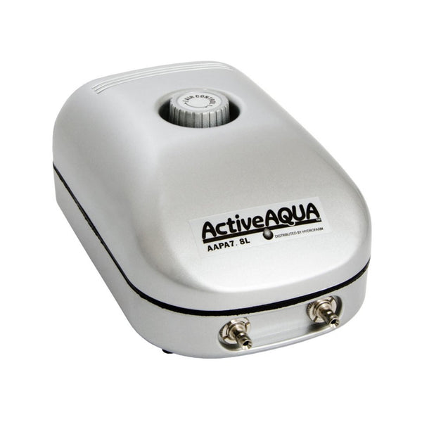 Active Aqua Air Pump 2 Outlets - 3W, 7.8 L/min - Indoor Farmer