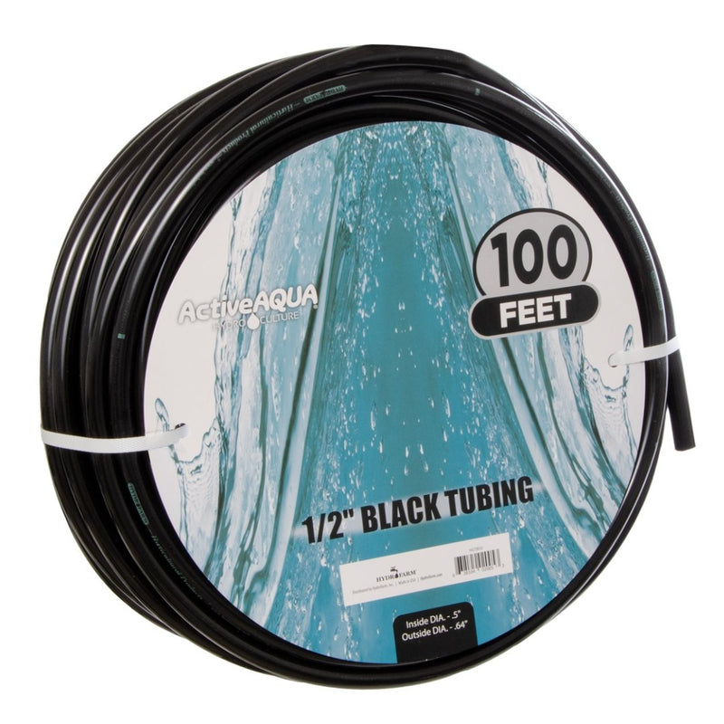 Active Aqua Black Vinyl Tubing 1/2" ID - Indoor Farmer