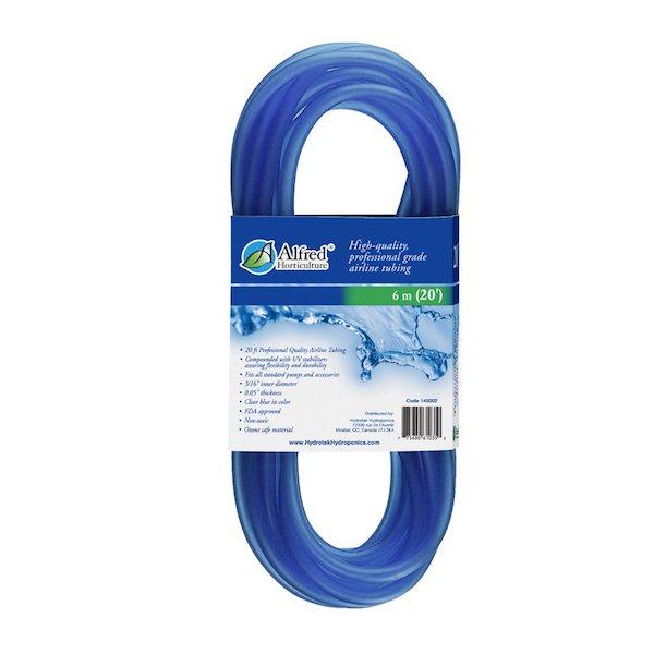 Alfred Horticulture Airline Tubing Blue 3/16" ID (1/4" OD) 20' - Indoor Farmer
