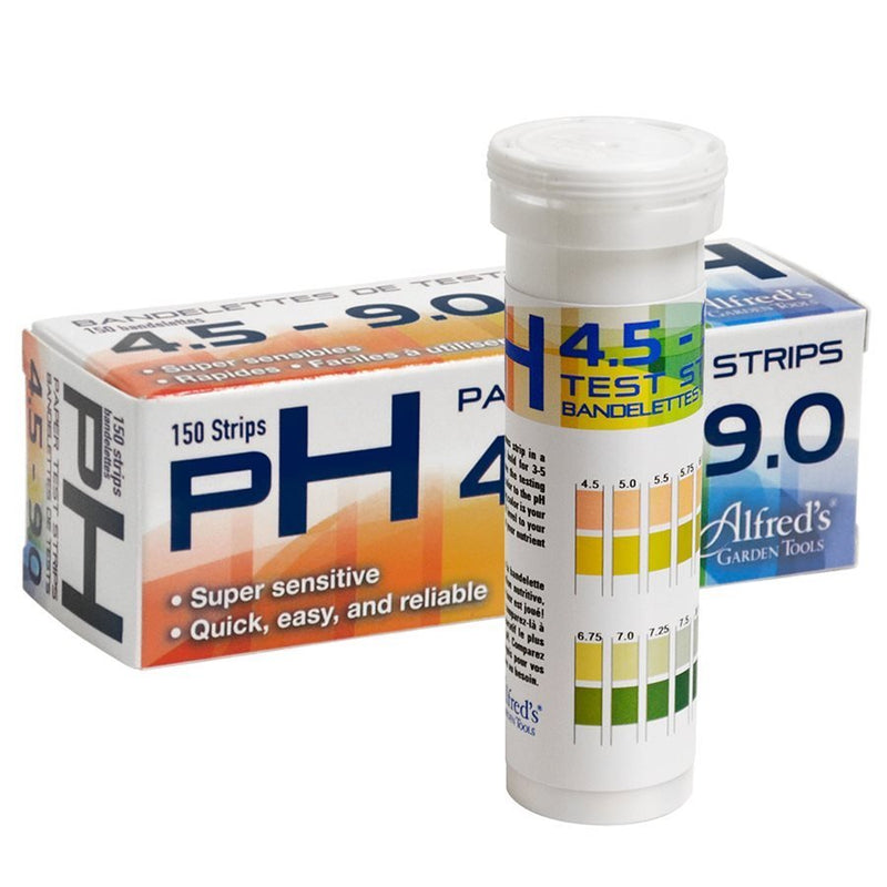 Alfred's pH Test Strips (pH4.5-pH9 / 150 Strips) - Indoor Farmer