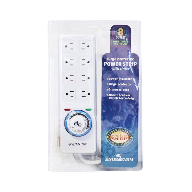 Autopilot 8 - Outlet Analog Timer w/Surge Protection - Indoor Farmer