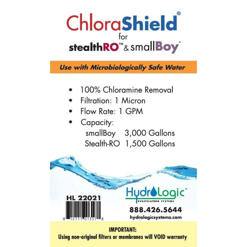 Hydro-Logic Stealth RO &amp; Smallboy - Chlorashield Filter - Indoor Farmer