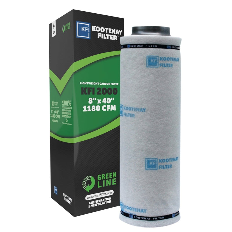 Kootenay Filter Green Line Carbon Filters KFI 2000 - 8 Inch (1180 CFM) - Indoor Farmer