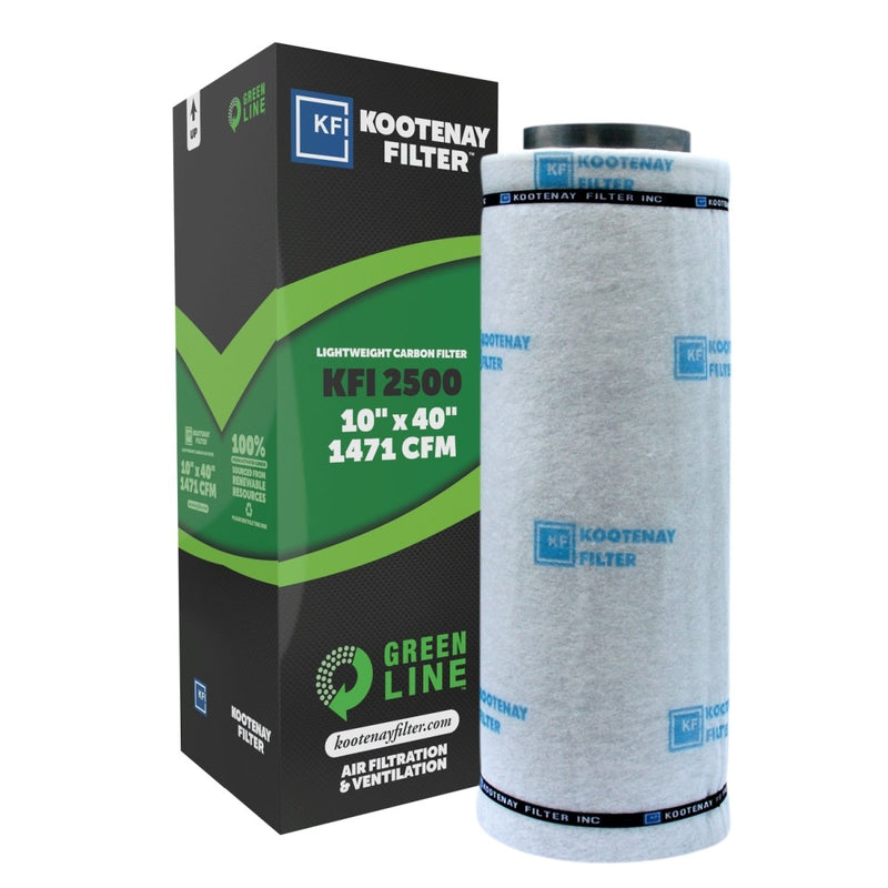 Kootenay Filter Green Line Carbon Filters KFI 2500 - 10 Inch (1471 CFM) - Indoor Farmer