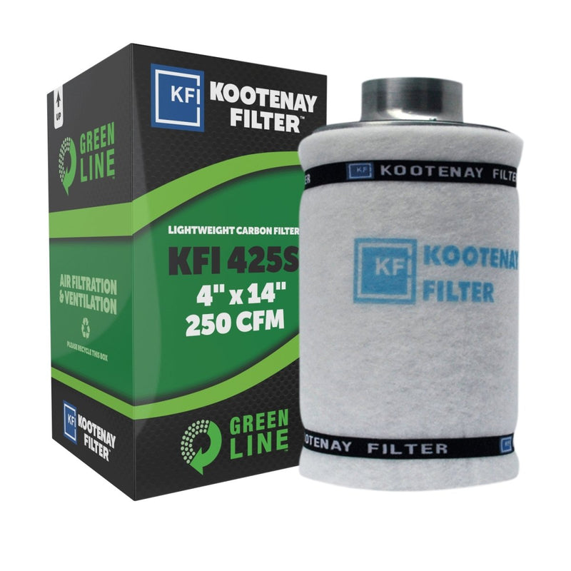 Kootenay Filter Green Line Carbon Filters KFI 425S - 4 Inch (250 CFM) - Indoor Farmer