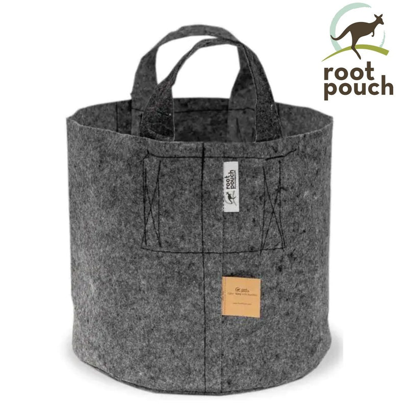 Root Pouch Grey Fabric Grow Bag with Handles - 3 Gallon - Indoor Farmer